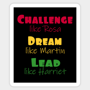 Black History Month Challenge Dream Lead Sticker